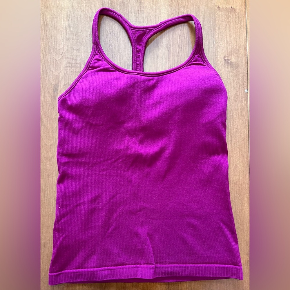 Athleta renew racer back tank magenta - women’s medium